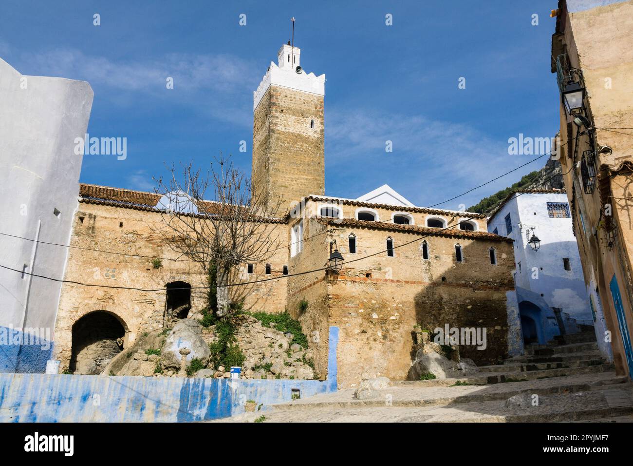 gran mezquita, construida en el Siglo XV, por Moulay Alí Ben Rachid, Chefchauen, -Chauen-, Marruecos, norte de Africa, continente africano Stock Photo