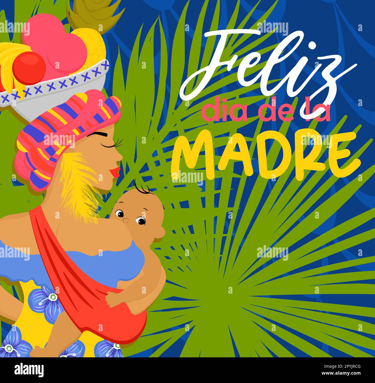 Colombian mothers day greeting banner template,bright mothers day flyer