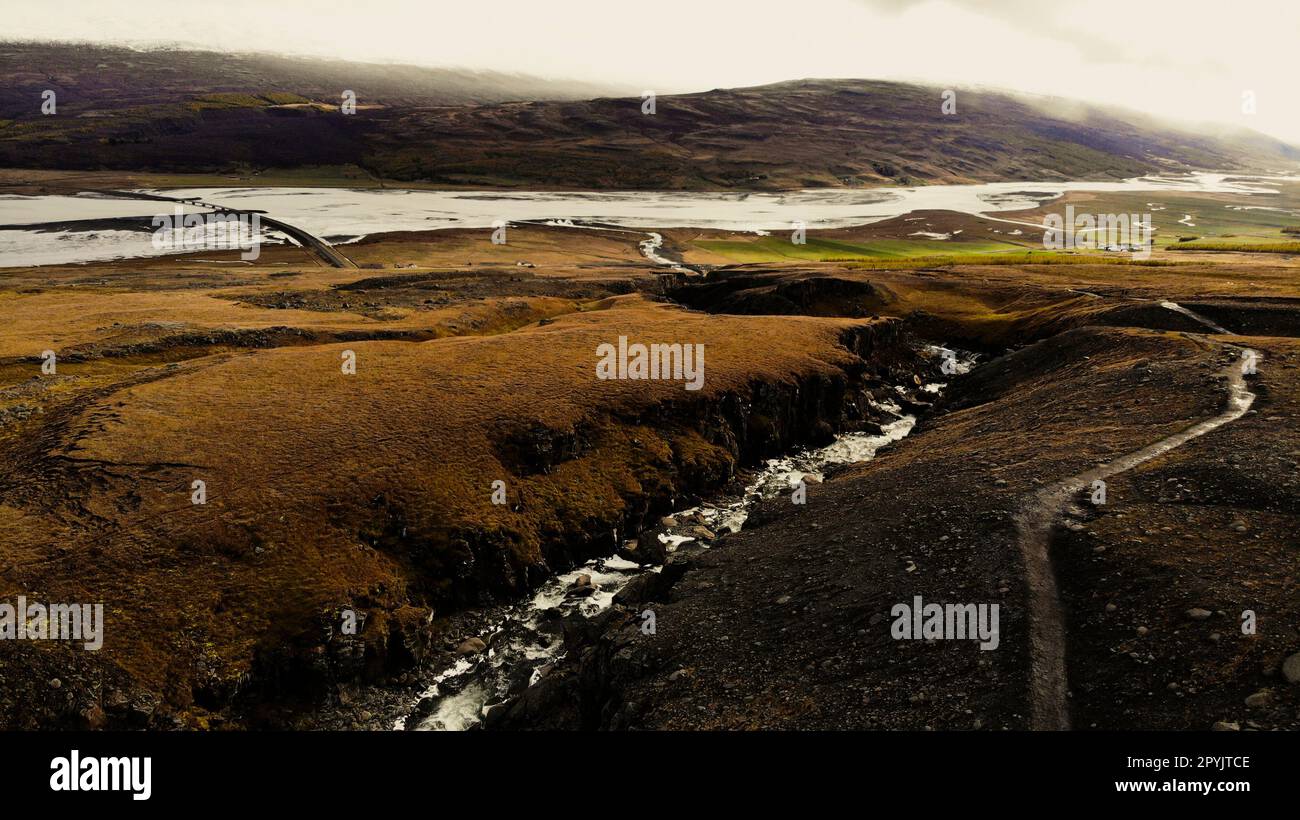 Meadows and fields with distant view hi-res stock photography and ...