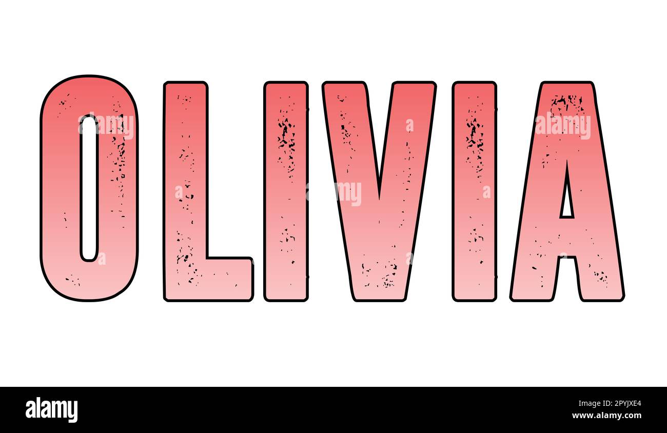 Name Olivia on the white Stock Photo - Alamy