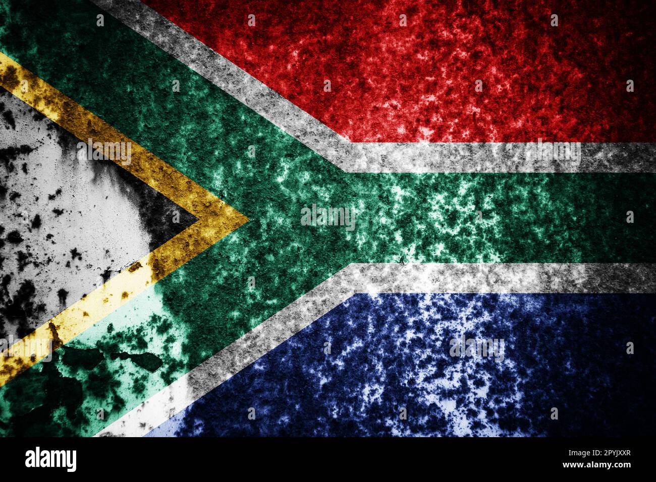 Old cracked wall with the flag painted Stock Photo - Alamy