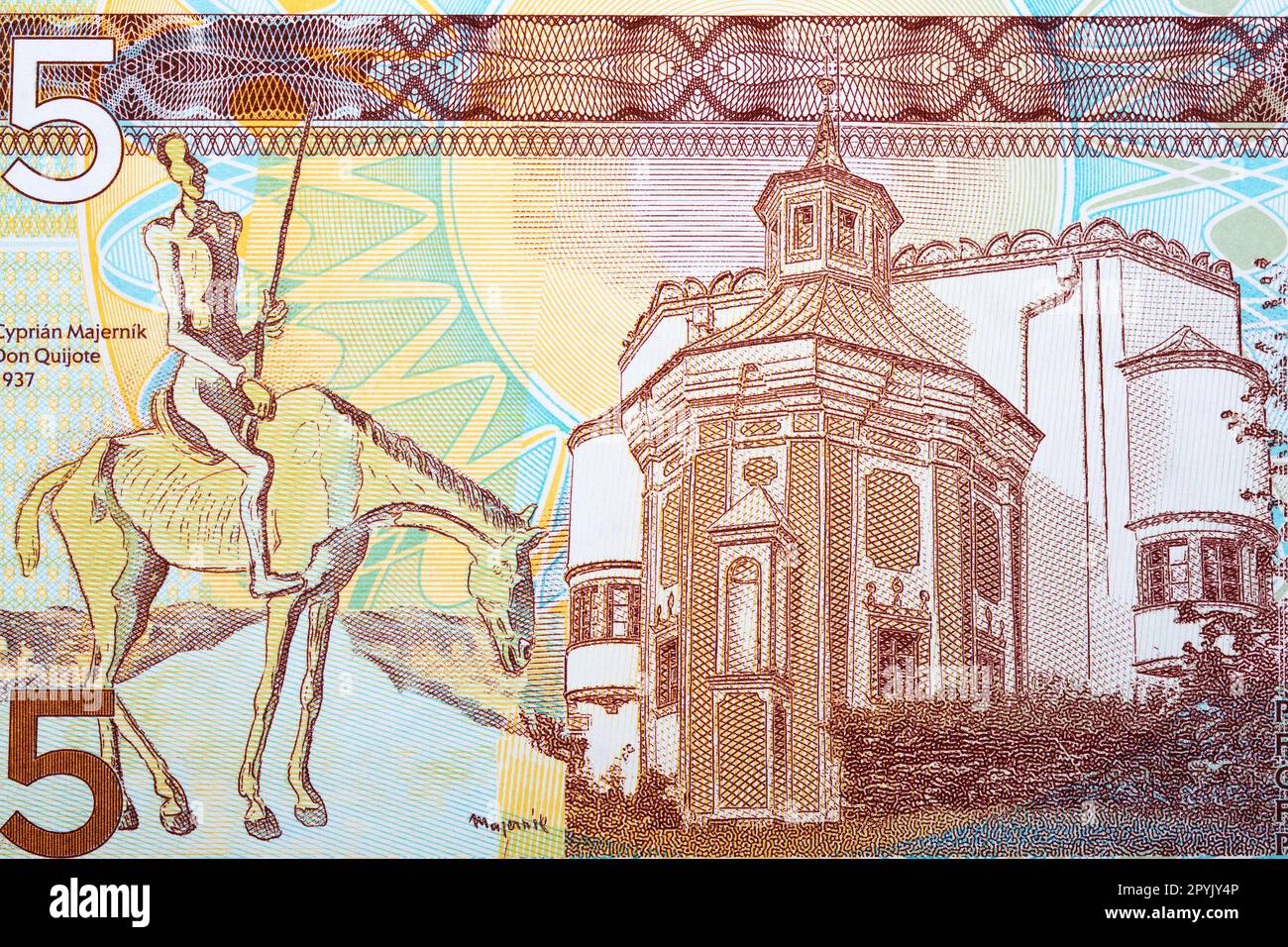 Fragment of Cyprian Majernik's painting - Don Quixote Stock Photo