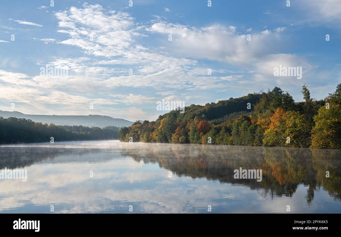 Henne lake, Meschede, Sauerland, Germany Stock Photo