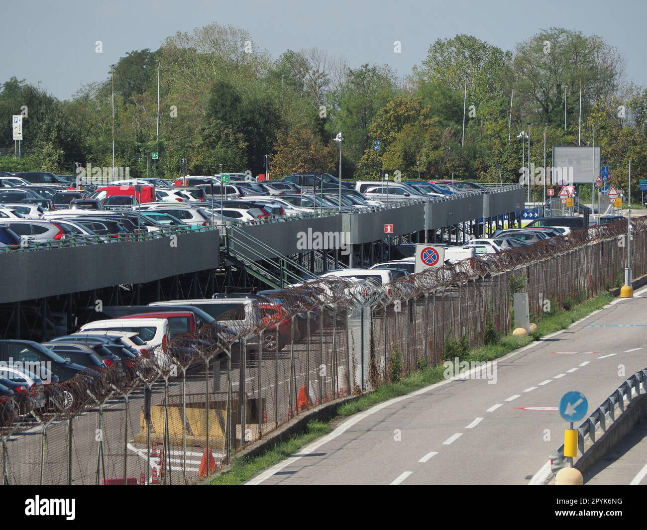 Orio al Serio airport car park in Bergamo Stock Photo - Alamy