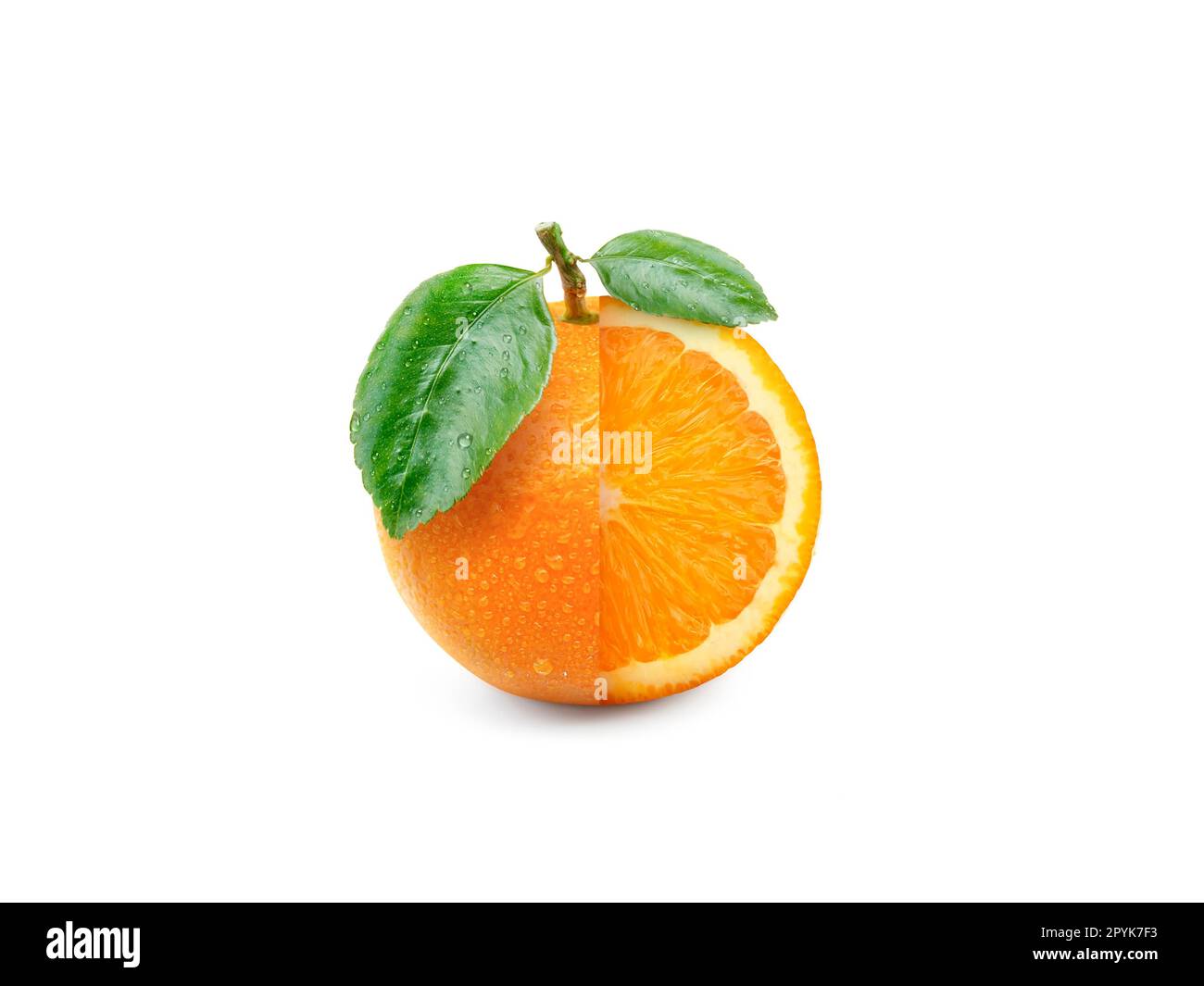 Creative layout made of Orange fruit . Flat lay. Food concept Stock Photo