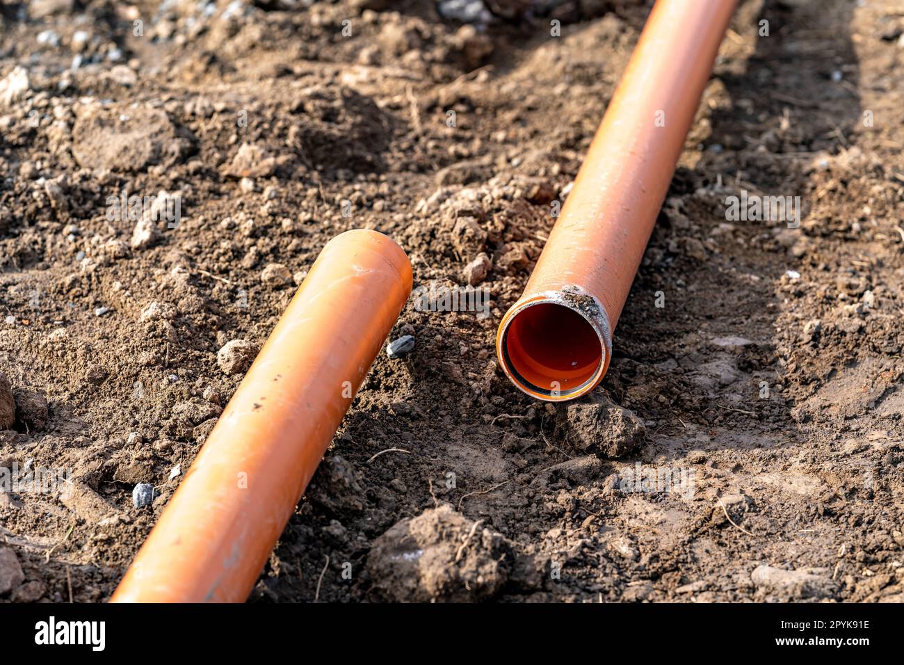 plastic PVC pipes for the construction of rain and waste sewerage and
