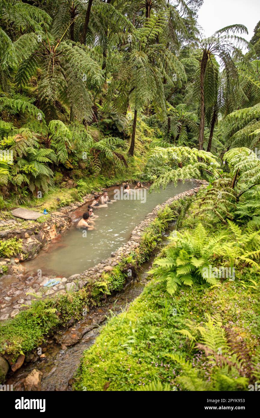 Portugal, Azores, Sao Miguel Island, Caldeira Velha hot spring