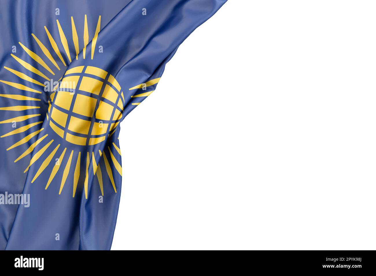 Flag Of Commonwealth Of Nations In The Corner On White Background 3d Rendering Isolated Stock 2703