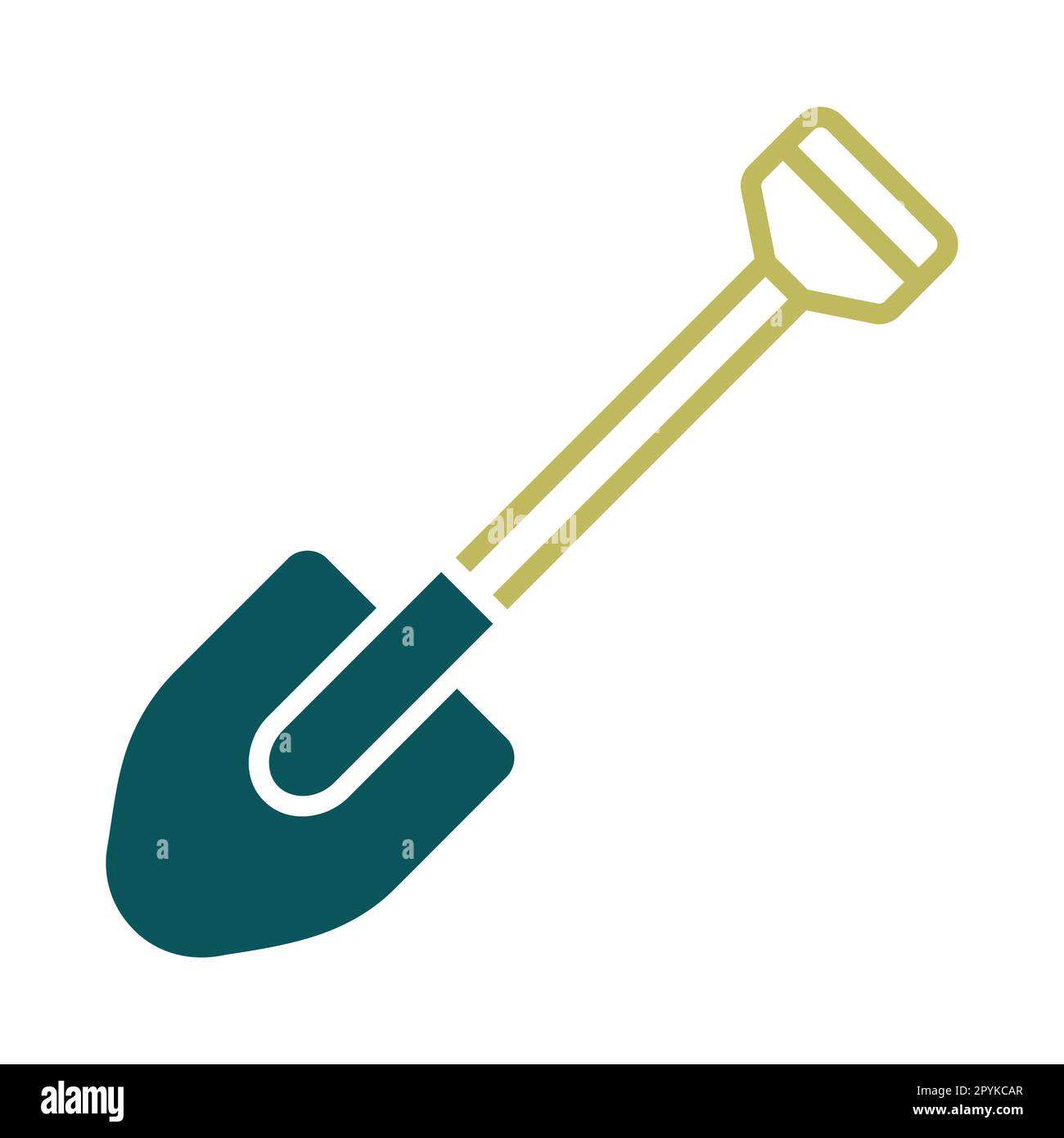 Garden shovel isolated vector icon. Graph symbol for agriculture, garden and plants web site and apps design, logo, app, UI Stock Photo