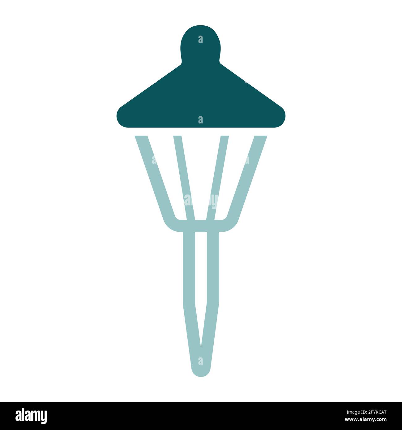 Small garden light vector icon. Solar powered lamp sign. Graph symbol ...