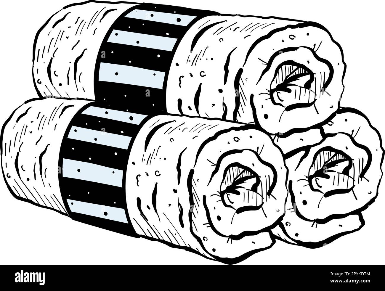 Vector illustration of twisted towels on white background. Black outline of  three fresh towels, graphic drawing. For postcards, design and composition  Stock Vector Image \u0026 Art - Alamy, image size:1300x983