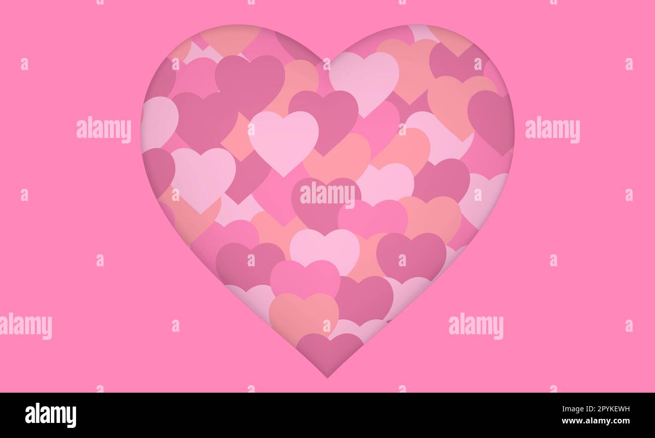Vector material for openwork heart pattern Stock Vector