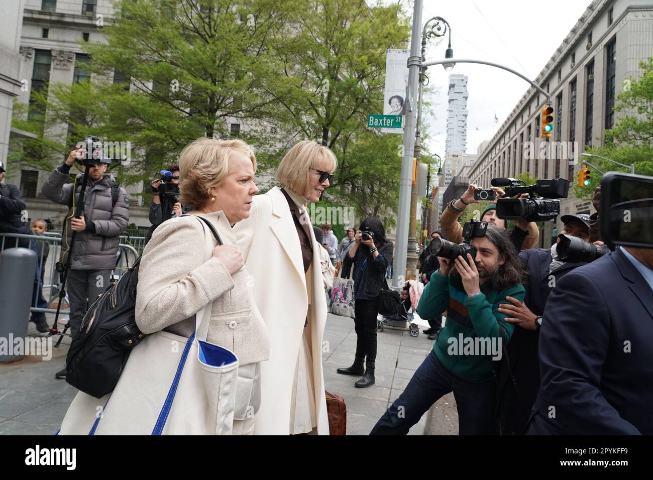 New York, United States. 02nd May, 2023. E Jean Carroll leaves(00)