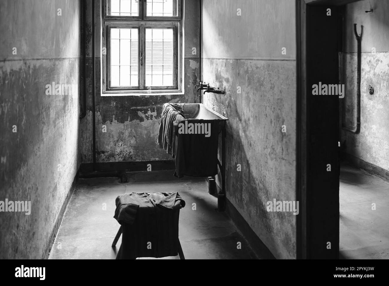 Bathhouse, toilet and bathroom inside the barracks in the extermination