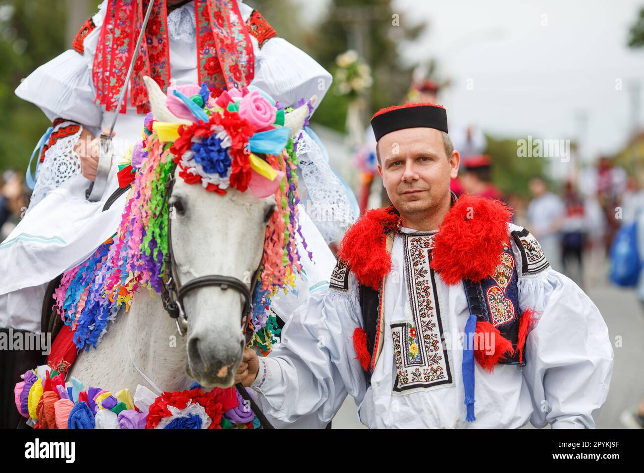 vlcnov-czech-republic-may-29-2022-man-dressed-in-traditional-moravian-folk-costume-performs-the-recruit-during-the-ride-of-the-kings-festival-in-2PYKJ9F.jpg