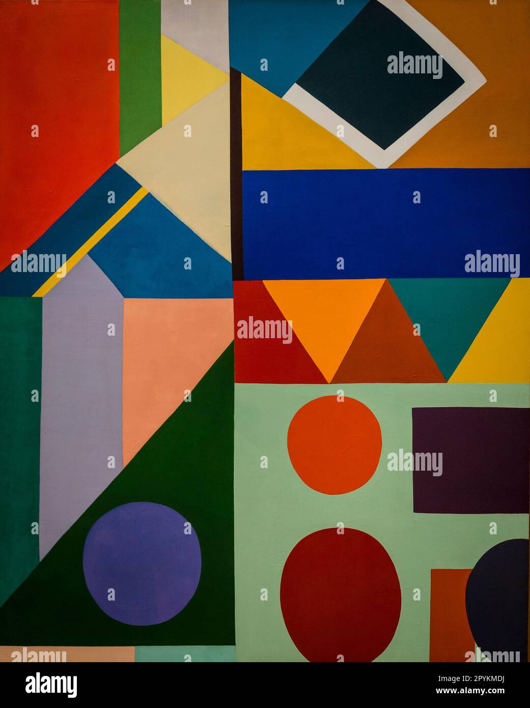 Abstract painting by Shirley Jaffe in exhibition 'Form as Experiment