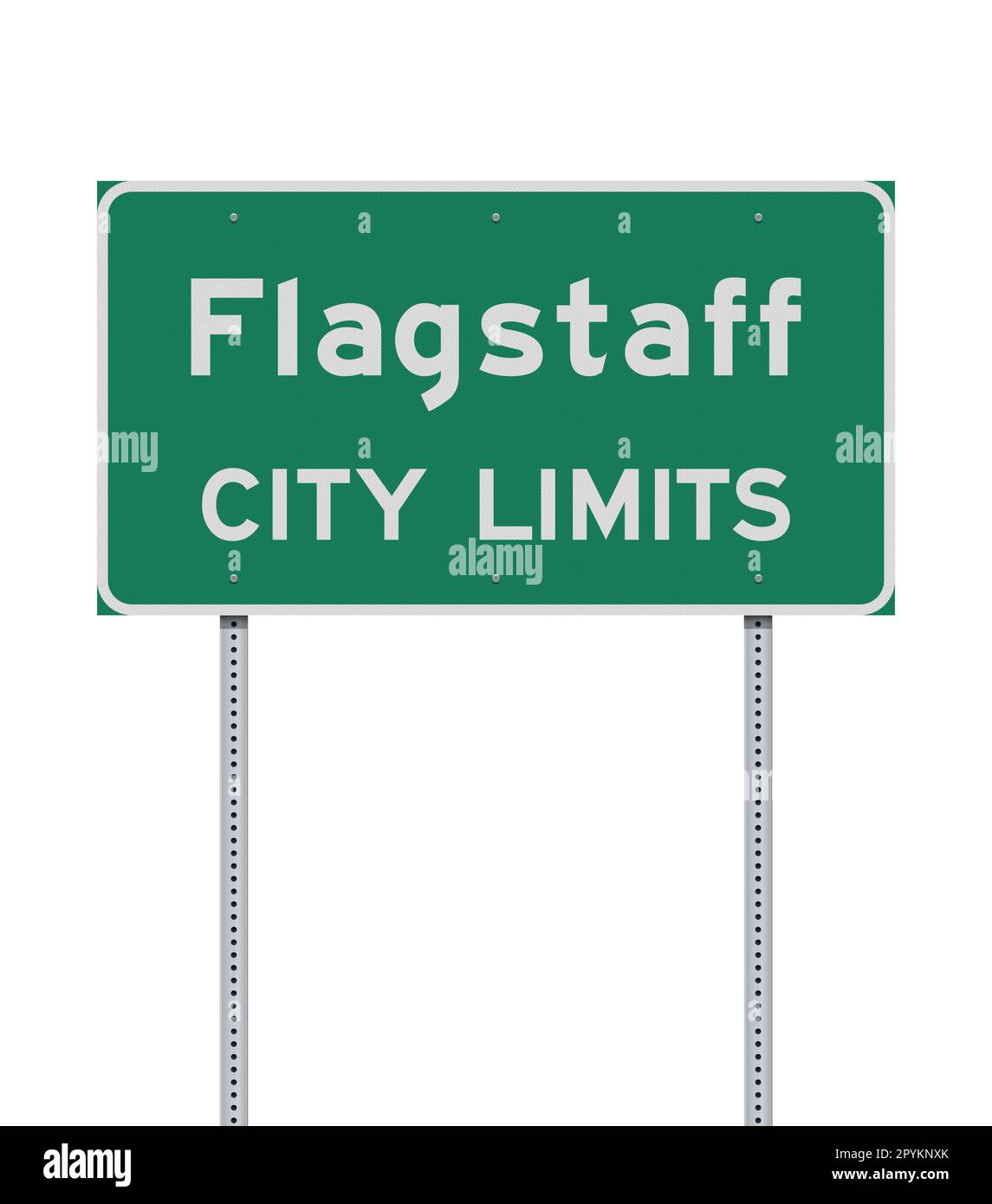 Vector illustration of the Flagstaff (Arizona) City Limits green road