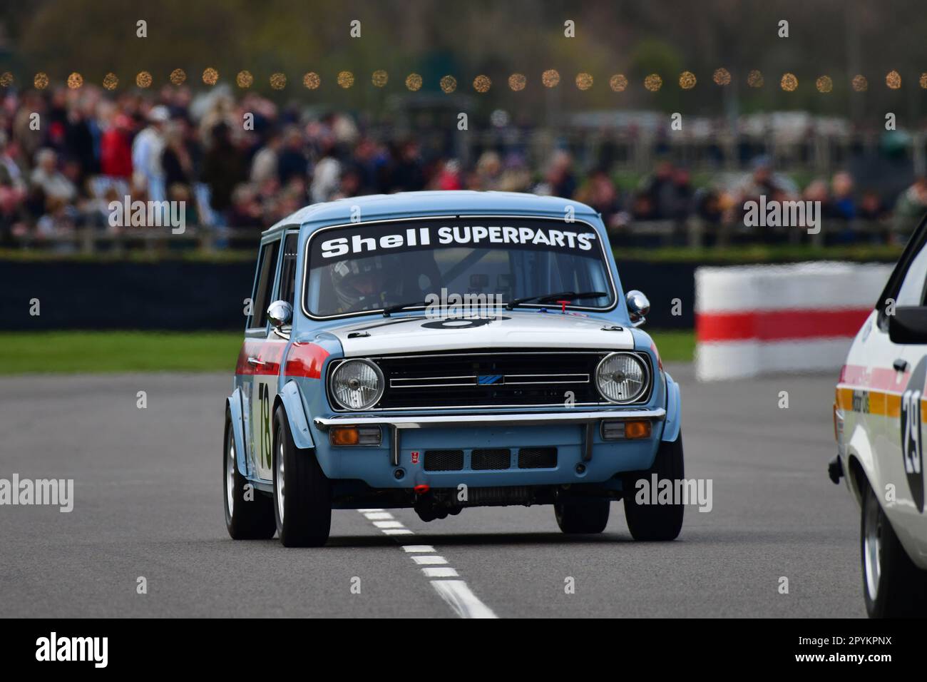 Mark Burnett, Mini Clubman Estate, Gordon Spice Trophy, Final for Group 1 saloon cars that raced in the years 1970 to 1982, run with two twenty minute Stock Photo