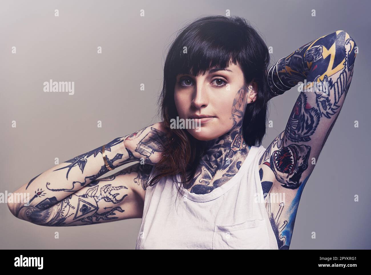 Goth tattoos hi-res stock photography and images - Alamy