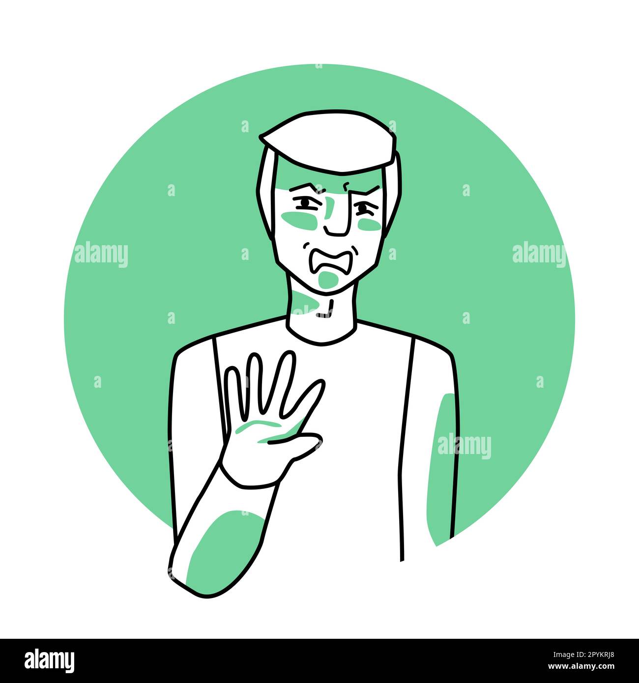 Disgusted face male Stock Vector Images Alamy