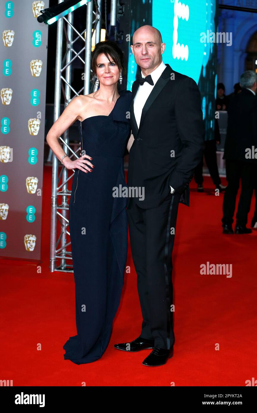 London, UK. 02nd Feb, 2020. Liza Marshall and Mark Strong attend the 73rd British Academy Film Awards at the Royal Albert hall in London, England. Credit: SOPA Images Limited/Alamy Live News Stock Photo