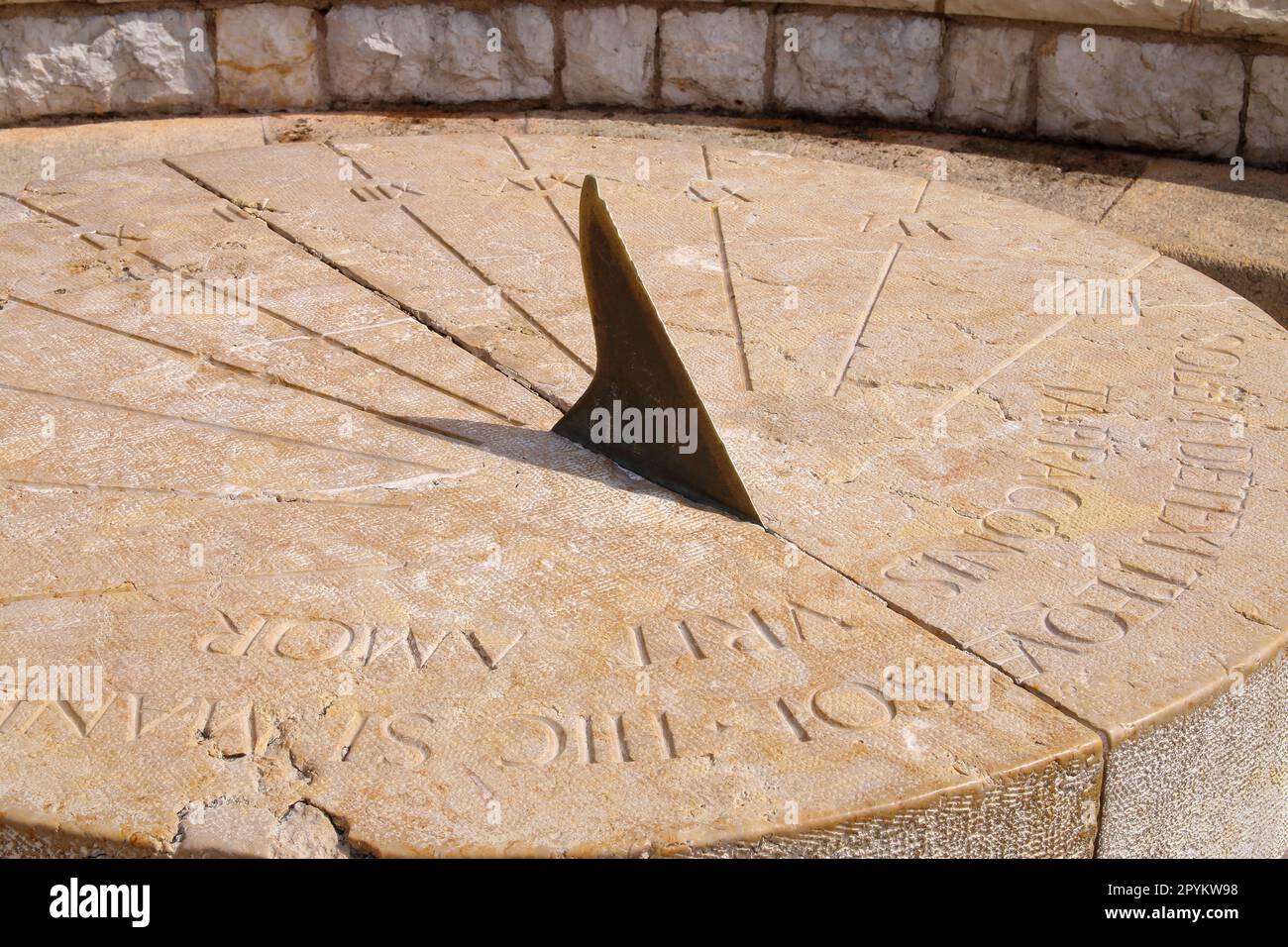 The picture shows the Ancient Roman sundial Stock Photo Alamy