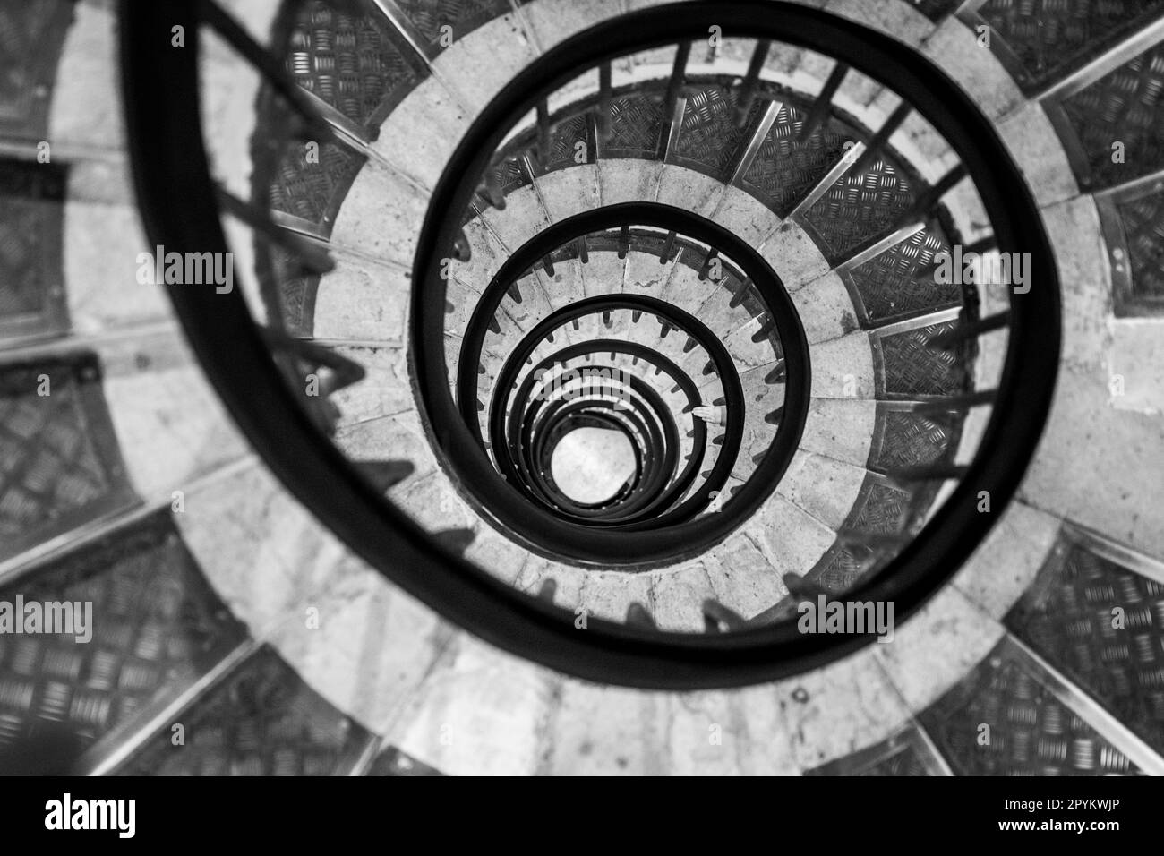 Vintage stair railing Black and White Stock Photos & Images - Alamy