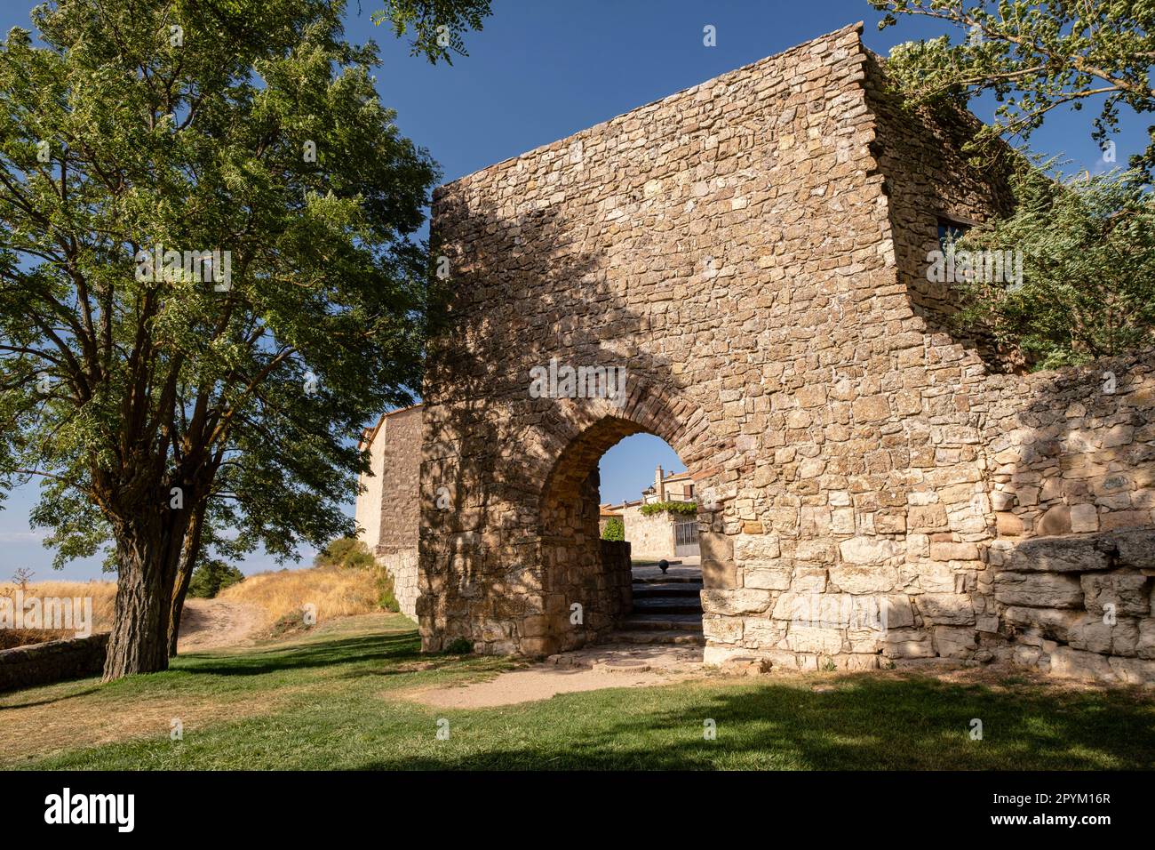 puerta árabe de la Muralla urbana, Medinaceli, Soria,  comunidad autónoma de Castilla y León, Spain, Europe Stock Photo
