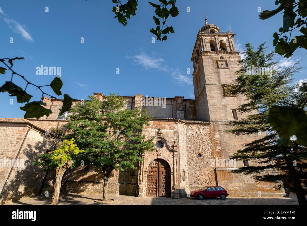 Colegiata de Nuestra Señora de la Asunción, gótico tardío,  Medinaceli, Soria,  comunidad autónoma de Castilla y León, Spain, Europe Stock Photo