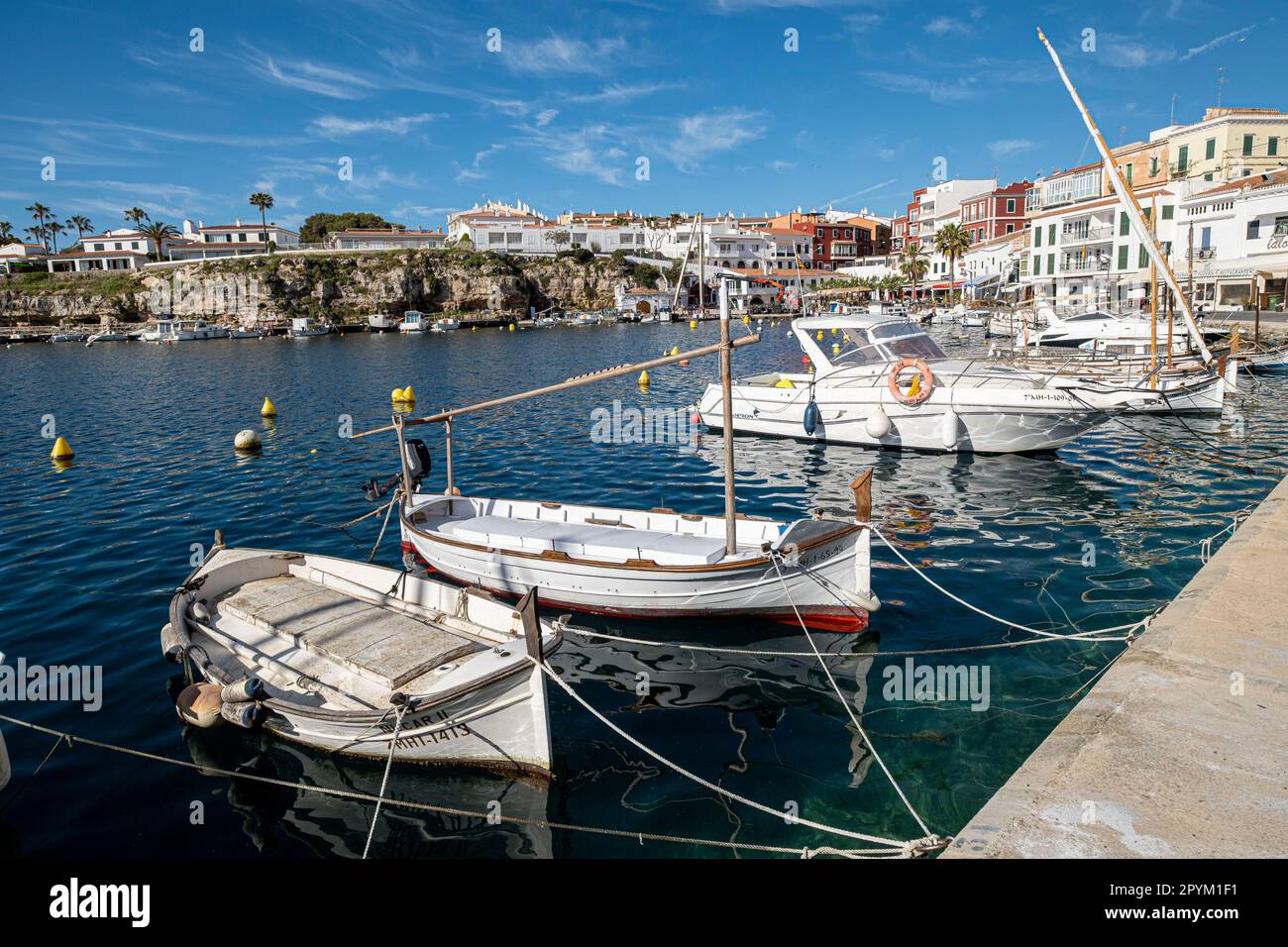 Cales Fonts, puerto de Mahón, Menorca, balearic islands, Spain Stock Photo