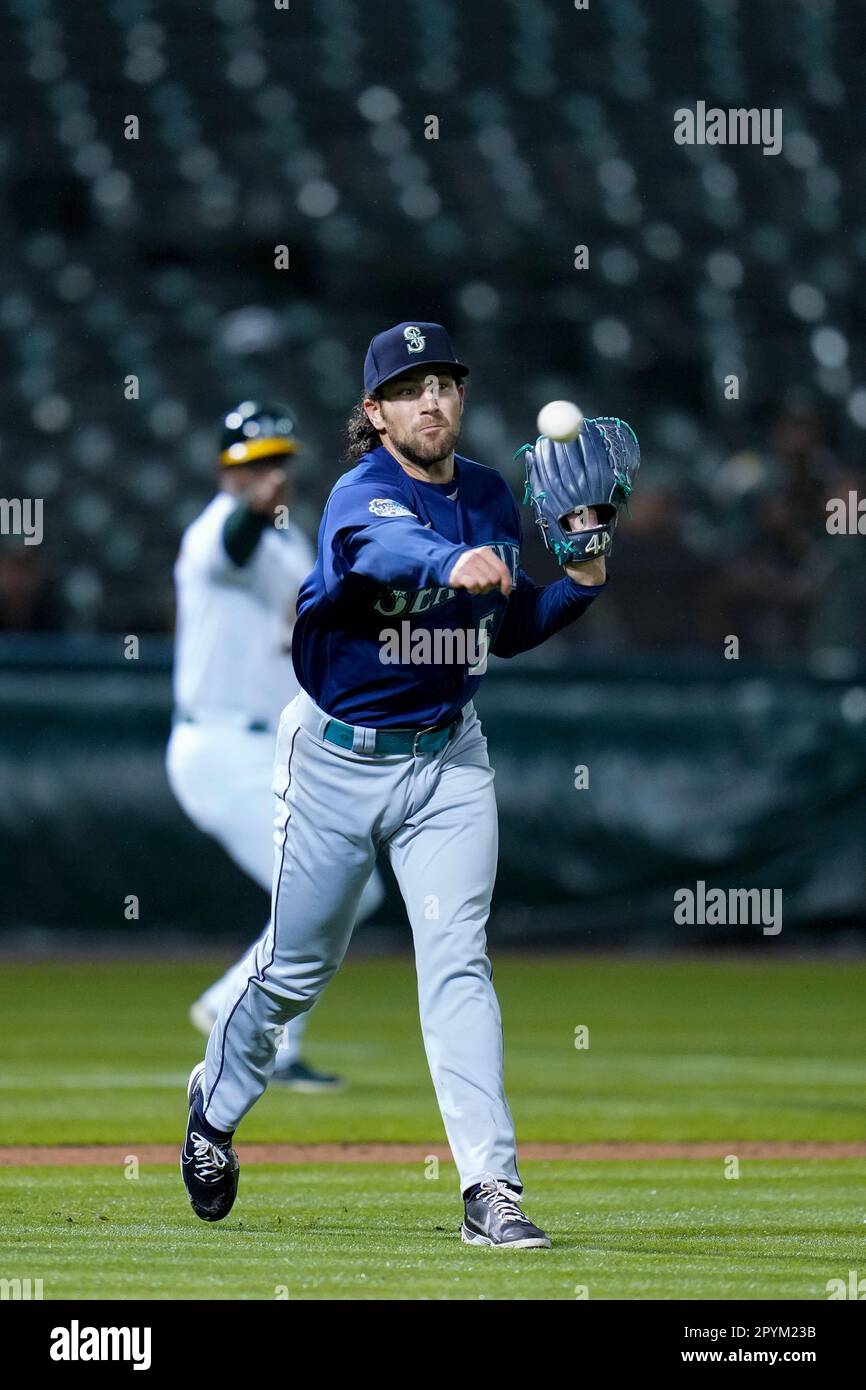 This is a 2023 photo of Penn Murfee of the Seattle Mariners baseball team.  This image reflects the Seattle Mariners active roster as of Thursday, Feb.  23, 2023, when this image was