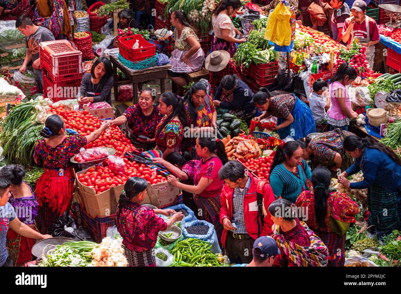 mercado tradicional, Chichicastenango, Quiché, Guatemala, America Central Stock Photo