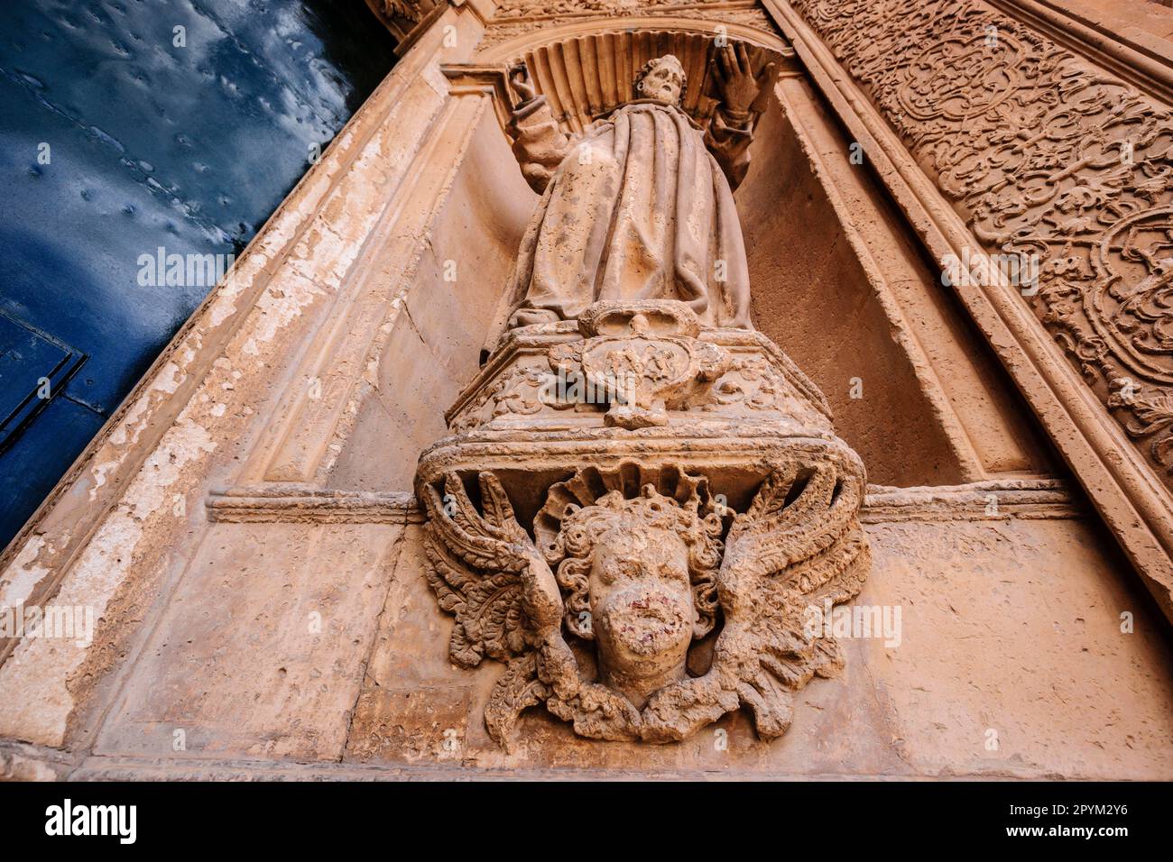 fachada principal,Sant Francesc. siglo XIII.Palma, Mallorca.Islas Baleares. Spain. Stock Photo