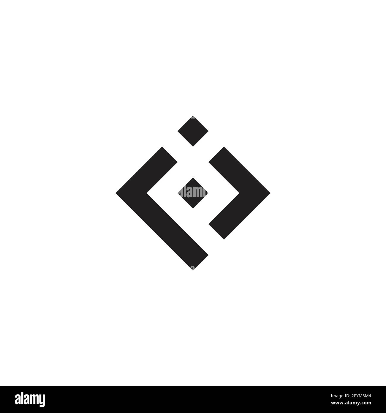 Letter r, Q and j square elegant geometric symbol simple logo vector ...