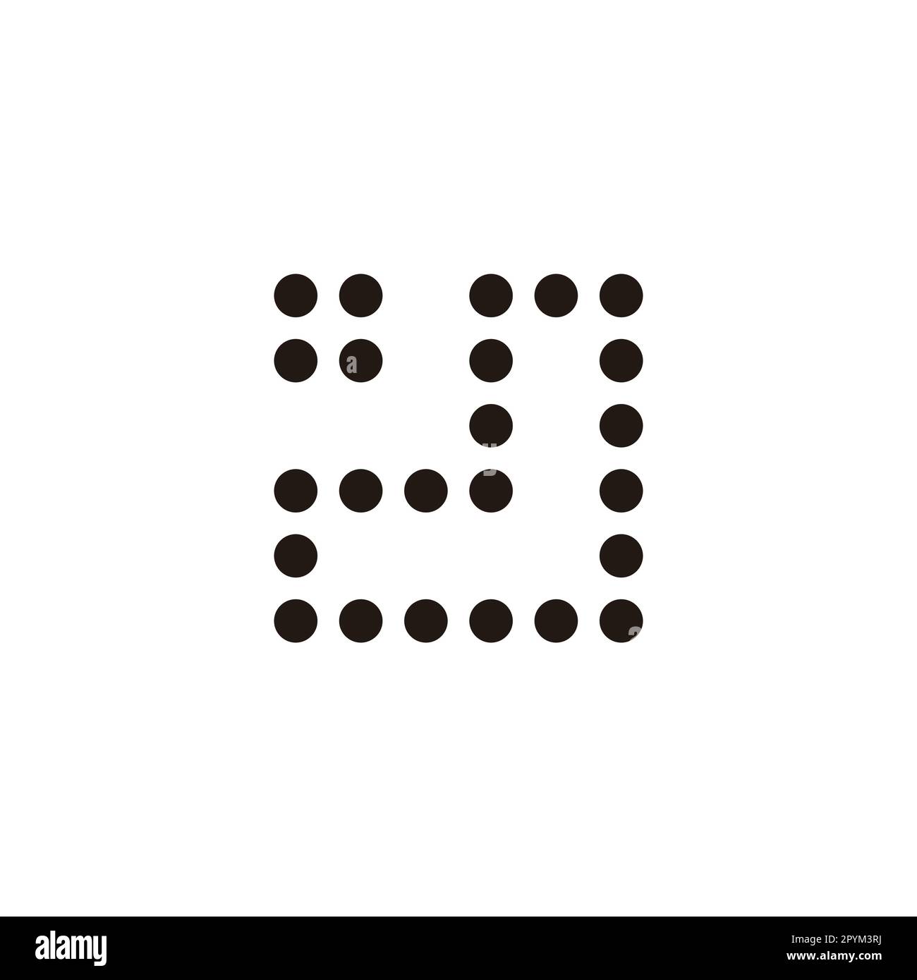 Letter J circles, window geometric symbol simple logo vector Stock Vector