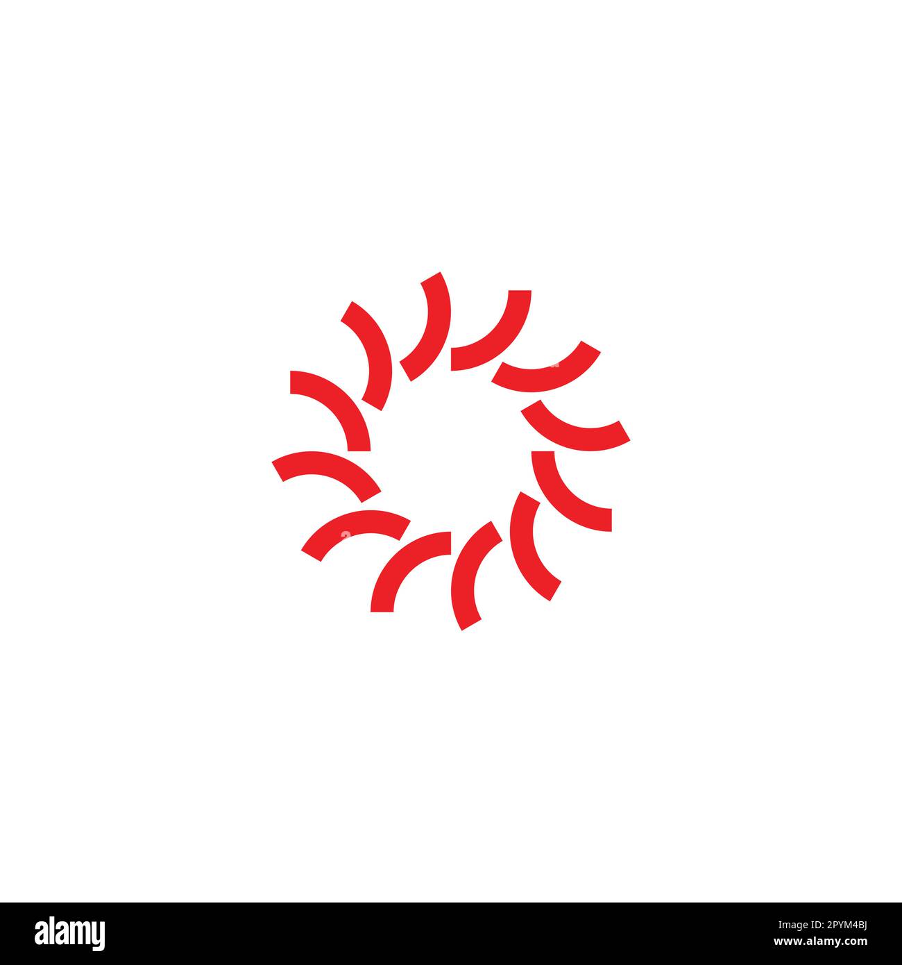 Sun, ribbon geometric symbol simple logo vector Stock Vector Image ...