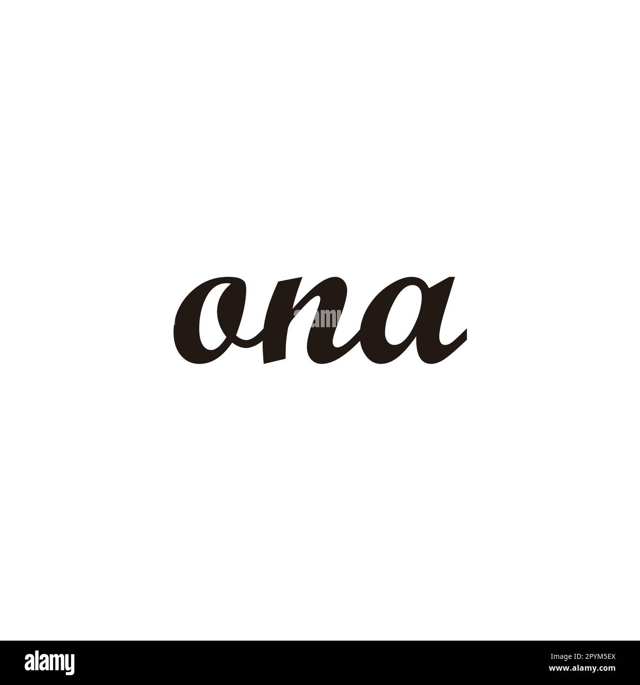 Letter ona connect geometric symbol simple logo vector Stock Vector ...