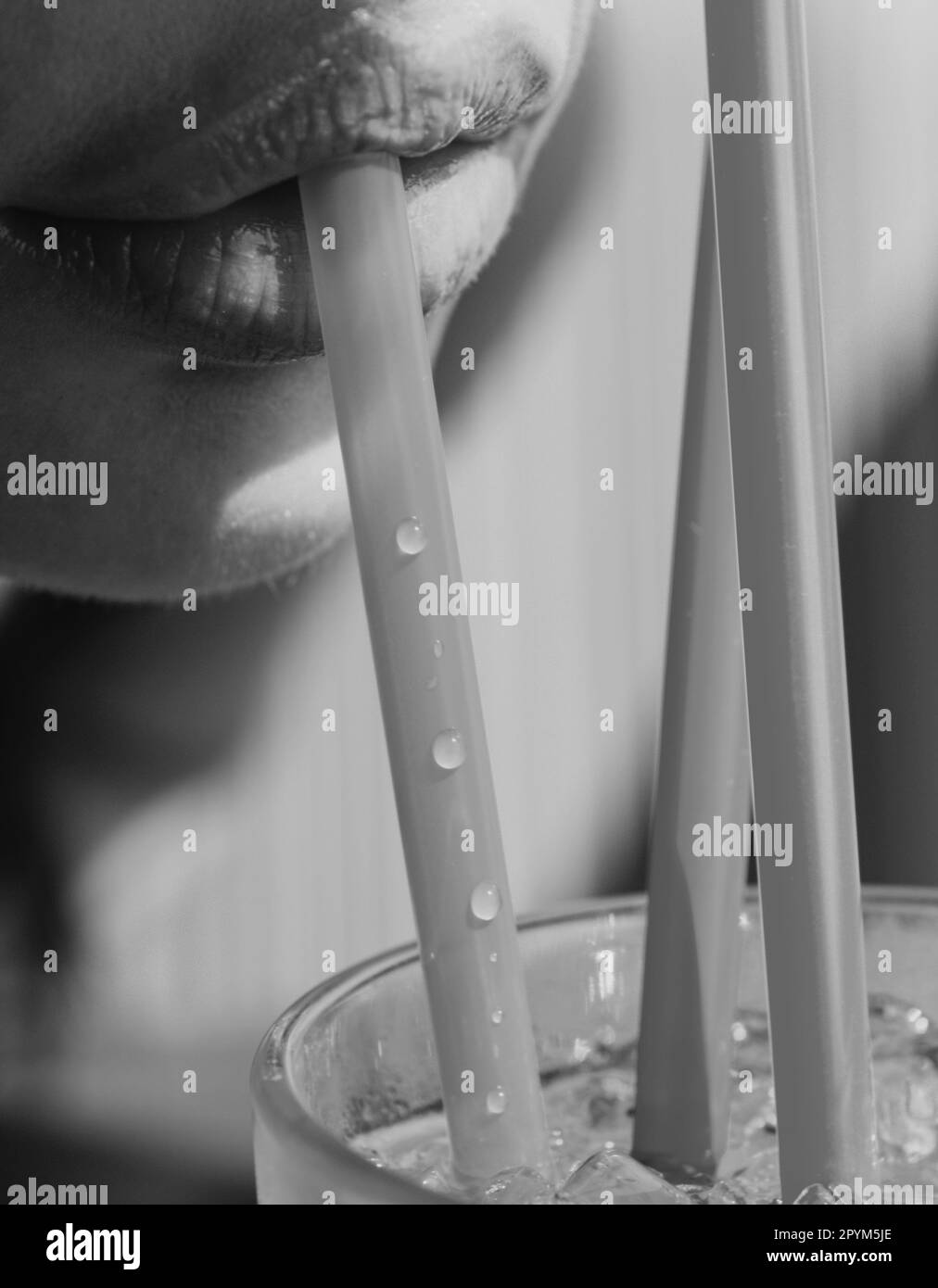 Woman cherry juice Black and White Stock Photos & Images - Alamy