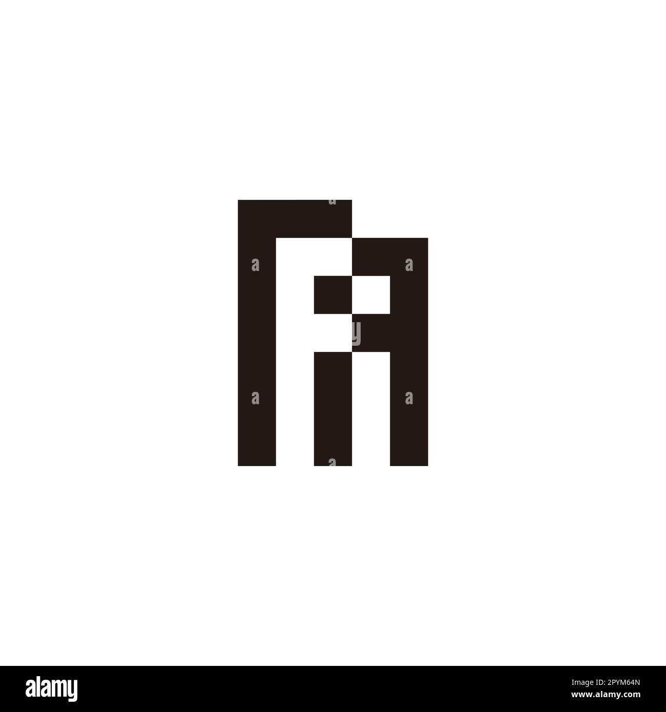 Letter F, i and A square geometric symbol simple logo vector Stock ...
