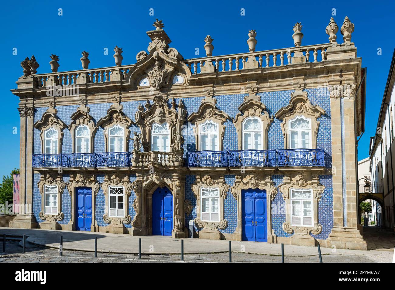 Palacio do Raio, Raio Palace or House of the Mexican, Front façade, Braga, Minho, Portugal Stock Photo