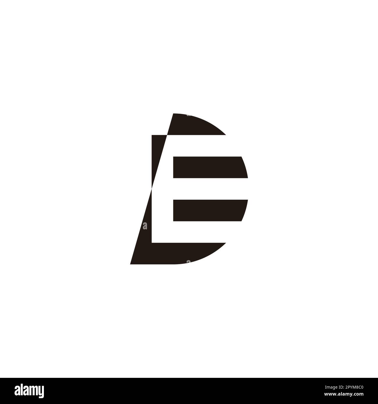 Letter D or E geometric symbol simple logo vector Stock Vector Image ...