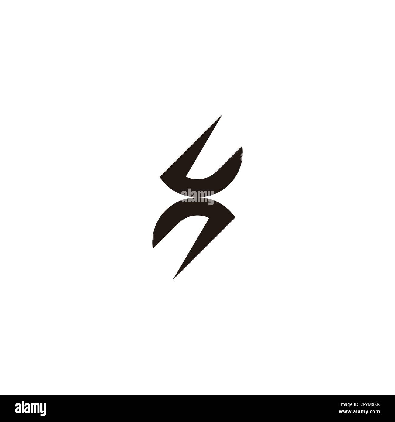Letter X action, unique geometric symbol simple logo vector Stock Vector