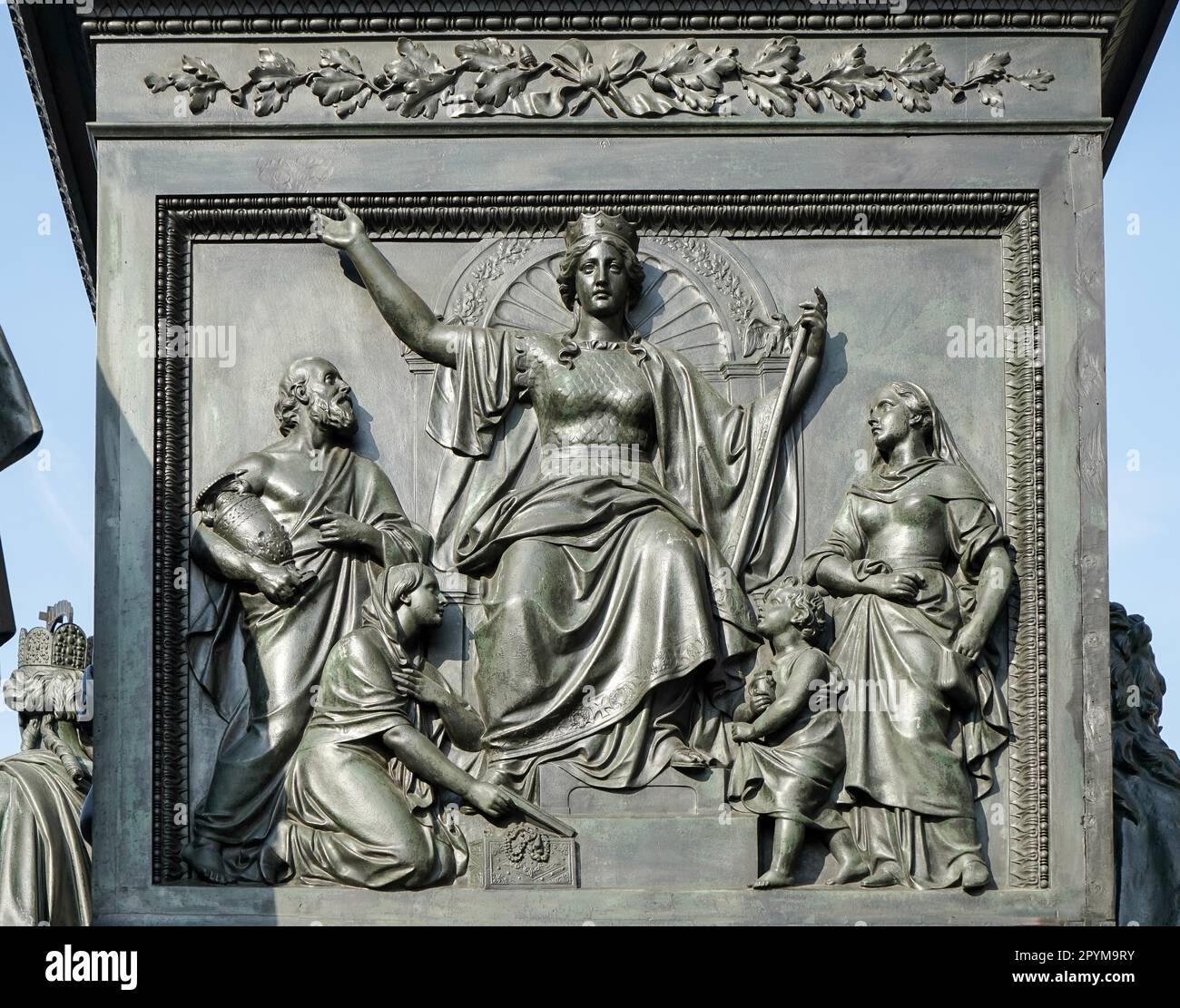 Detail from the monument to Baron Freiherr von Stein in front of the Abgeordnetenhaus in Berlin Stock Photo
