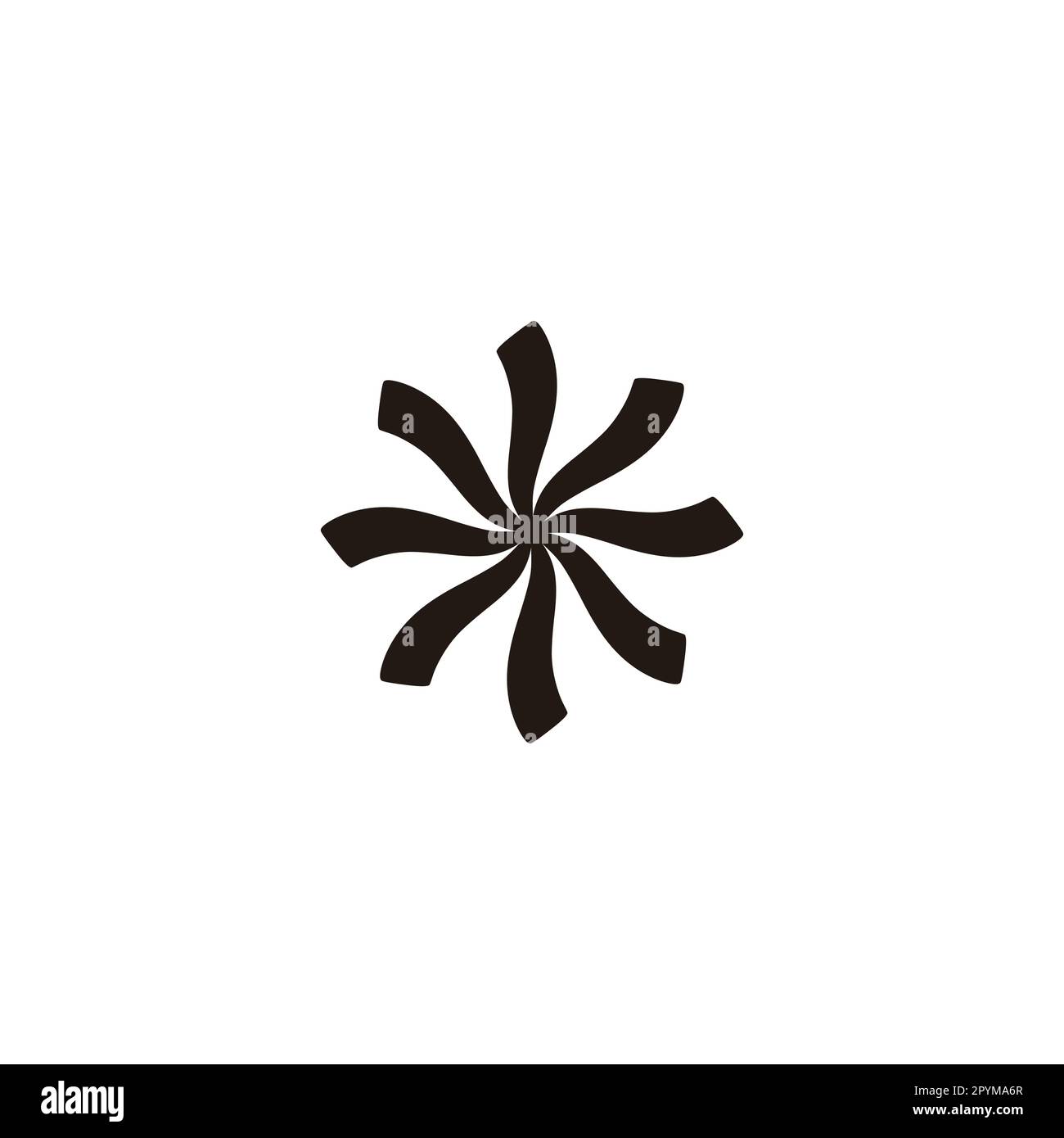 Ribbons, rounded geometric symbol simple logo vector Stock Vector