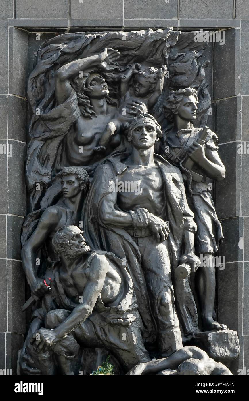 Western side Monument to the 70th Anniversary of the Warsaw Ghetto ...
