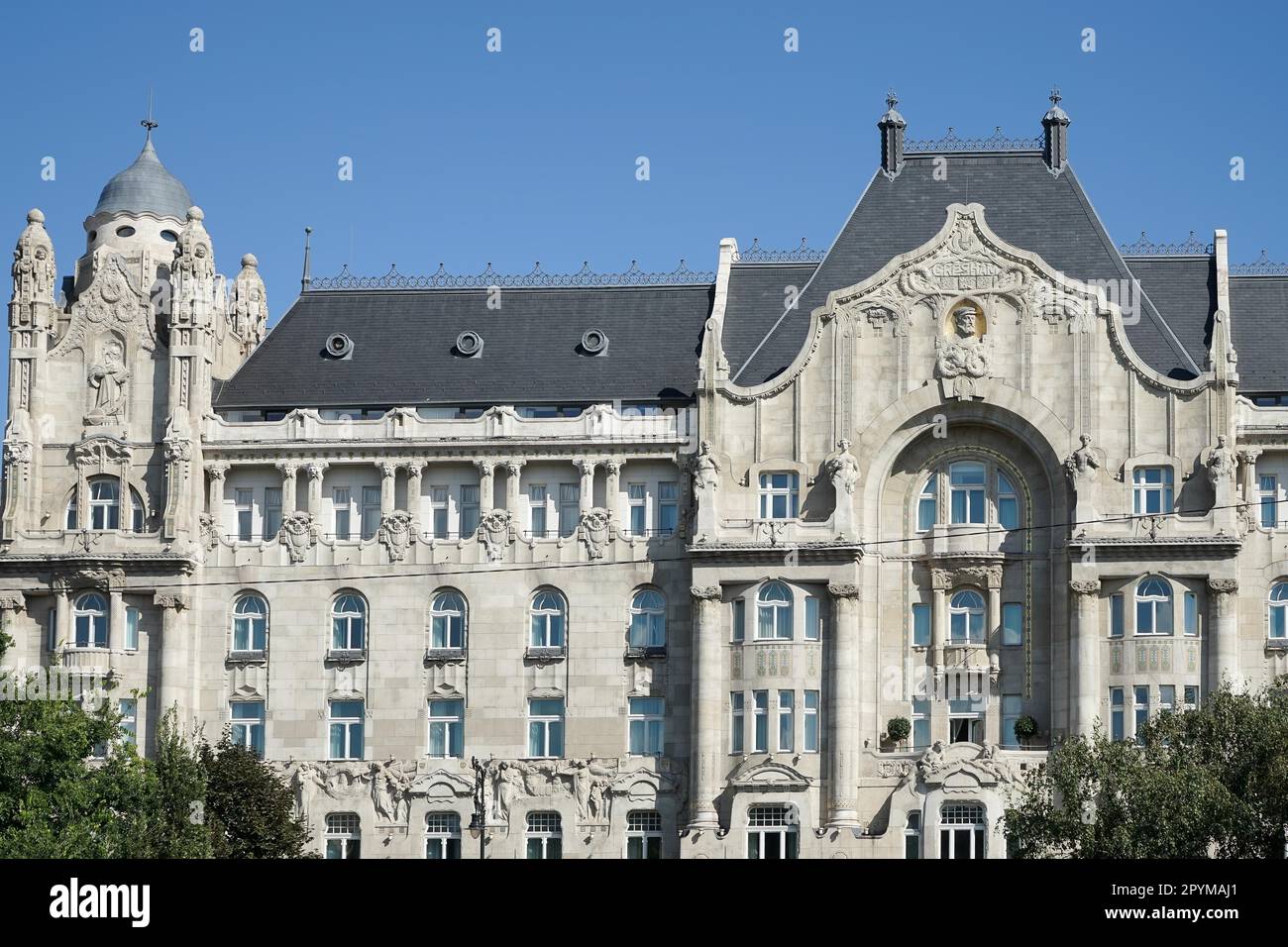Four Seasons Hotel Gresham Palace in Budapest Stock Photo