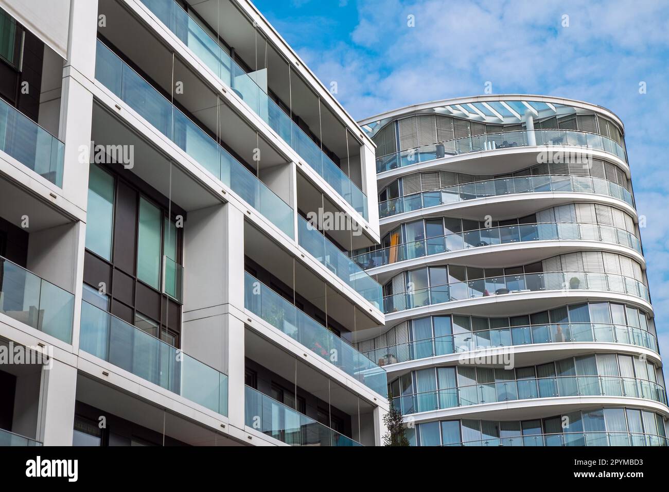 Modern residential buildings in the Hafencity in Hamburg Stock Photo ...