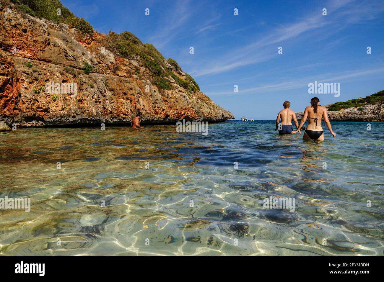 playa de Cala Brafia, Felanitx, Tramuntana. Mallorca. Islas Baleares. Spain. Stock Photo