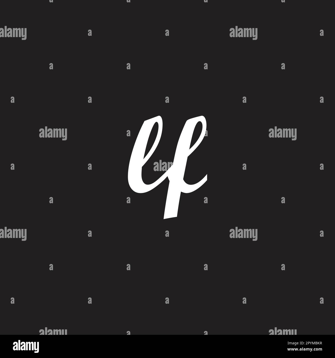 Letter Lf connect geometric symbol simple logo vector Stock Vector