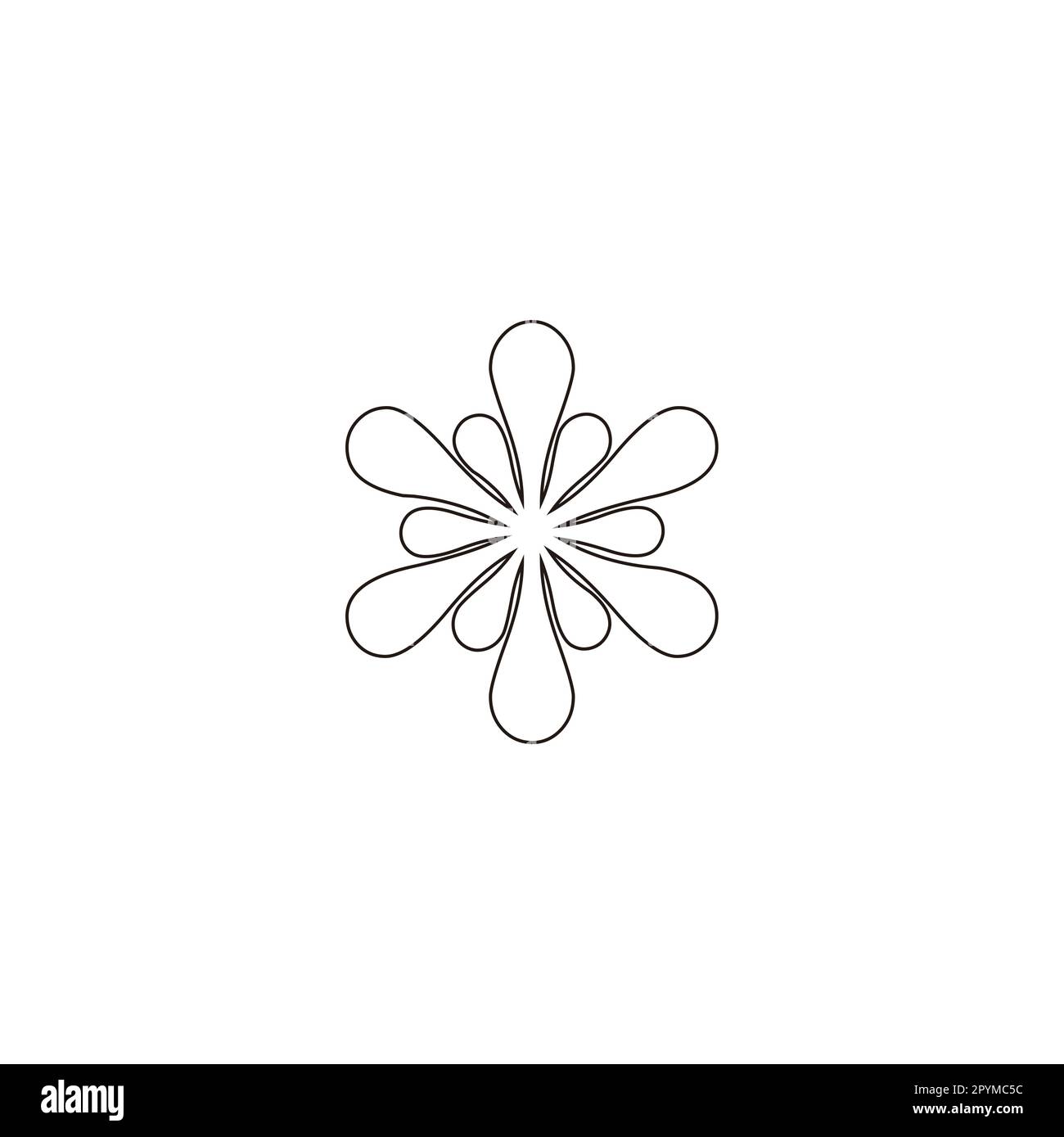 Bacteria, line geometric symbol simple logo vector Stock Vector